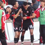 Янев и Хидиуед празнуват победния гол на мароканеца — Източник: cska.bg