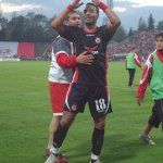 Героят на мача Мурад Хидиуед се радва на победата — Източник: cska.bg