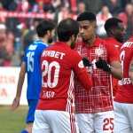 ЦСКА - Верея 1:0. Стивън Перейра поздравява Тиаго за гола — Никола Кирилов © всички права запазени