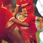 ЦСКА - Ювентус 3:2. Радуканов се радва на гола си срещу Юве —