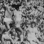 ЦСКА - Берое 2:1. След отличен пробив на Зафиров центрираната топка е посрещната от Йончев и 1:1 — Източник: вестник „Народен спорт“