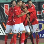 ЦСКА - Дери Сити. Армейците поздравяват Иван Стоянов за голът му срещу Дери Сити — Източник: cska.bg