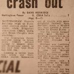 Нотингам - ЦСКА 0:1. Изрезка от британски вестник —