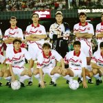 Отборът на ЦСКА преди мача с Барселона —