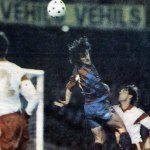 Барселона  ЦФКА Средец 4:2. Отляво надясно Недялко Младенов, Хосе Мария Бакеро и Красимир Безински — 